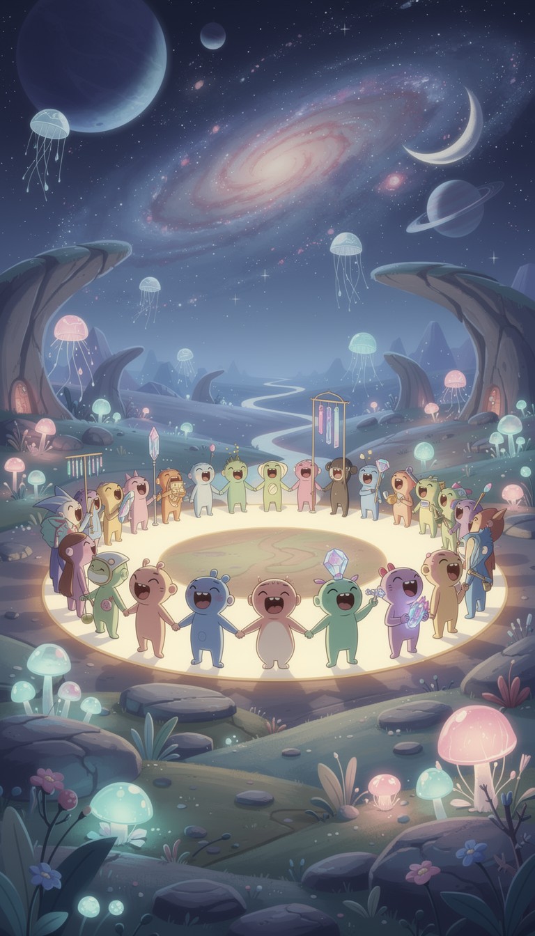 Space Commune Free Cosmic Community Celebration Image - Aliens, Galaxy, Unity ...