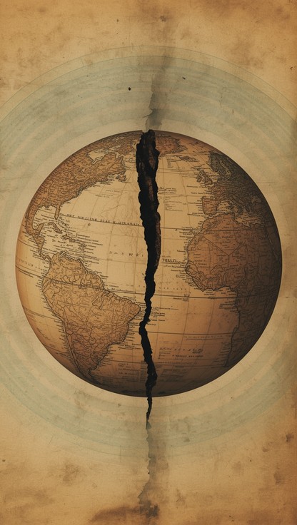 World Map Spliced Free Divided World Resonance Image - Vintage, Globe, Map | Download at ...