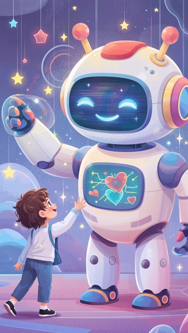 Free Robot Friend Connection Image - Robot, Child, Illustration ...