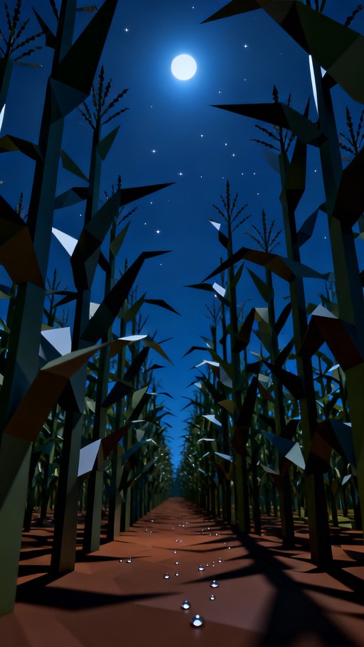 Free Moonlit Cornfield Path Image - Moonlight, Cornfield, Night ...