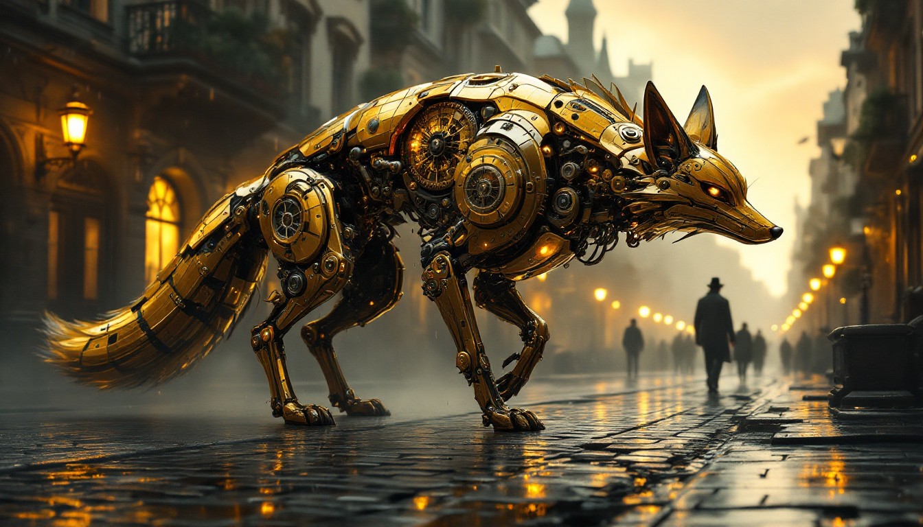 Free Mechanical Fox Stalking Image - Steampunk, Mechanical, Clockwork ...
