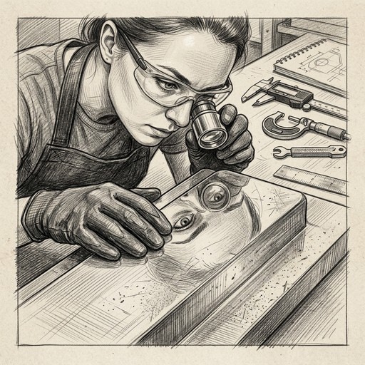 Woman Inspector Draw Free Precision Quality Inspection Image - Inspector, Examination ...