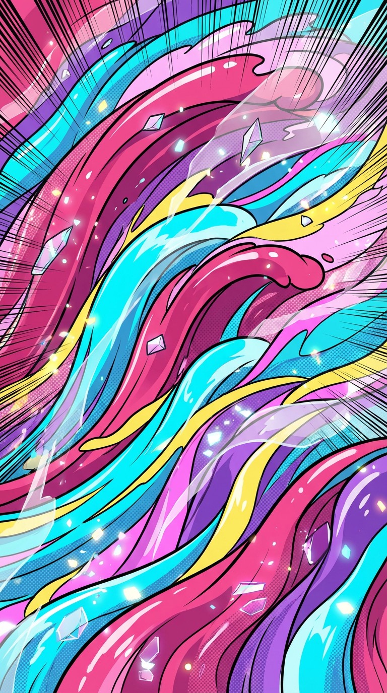 Free Colorful Anime Waves Image - Anime, Manga, Waves | Download at ...
