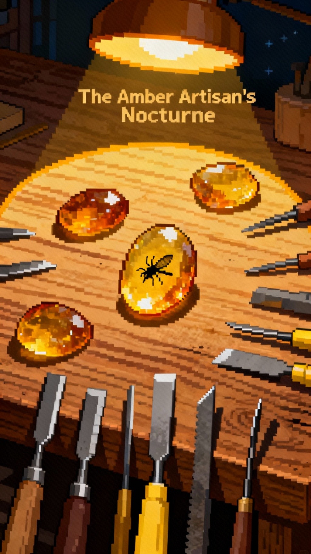 Free Amber Crafting Night Image - Amber, Pixel, Art | Download at StockCake