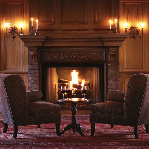 Free Cozy fireplace setting Image - Fireplace, Armchairs, Candles ...