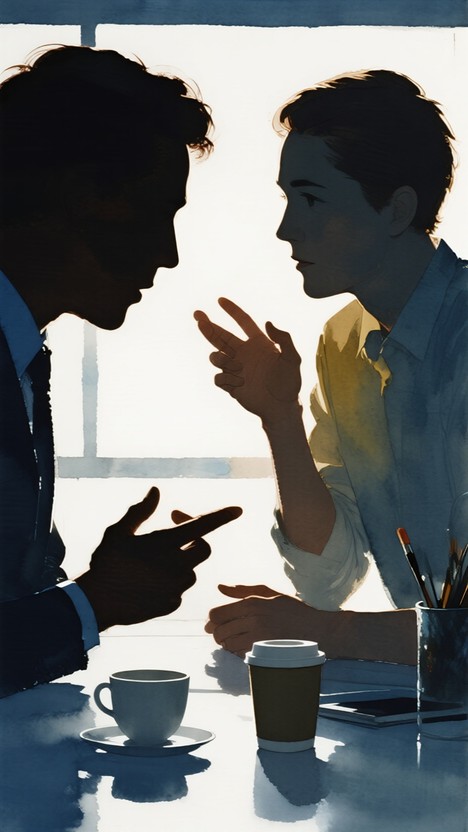 Free Silhouettes in Dialogue Image - Watercolor, Silhouettes ...