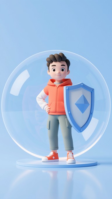 Free Protected Boy Character Image - Protection, Shield, Boy | Download ...