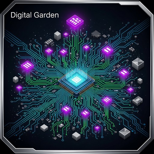 Free Digital Garden Blooms Image - Technology, Digital, Circuit ...