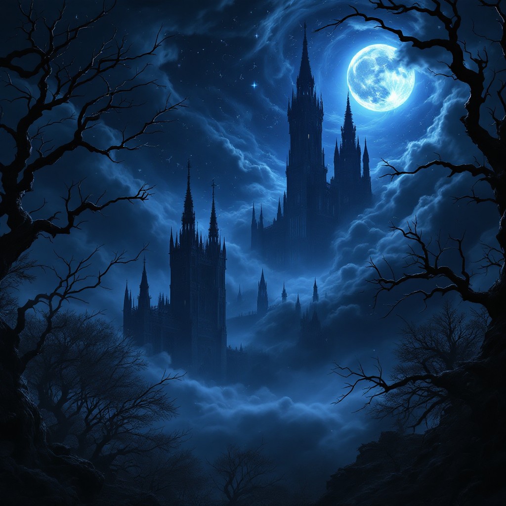 Free Moonlit Gothic Spires Image - Gothic, Cathedral, Moon | Download ...