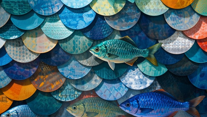 Free Iridescent fish scales Image - Fish, Seafood, Scales | Download at ...