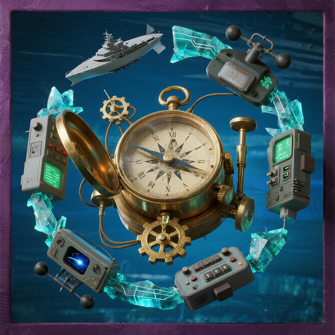 Free Nautical Tech Compass Image - Compass, Maritime, Steampunk ...