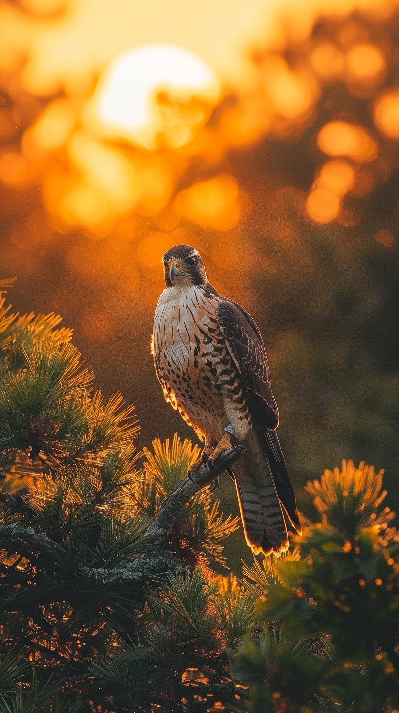 Free Sunset Falcon Perch Image - Falcon, Sunset, Nature | Download at ...
