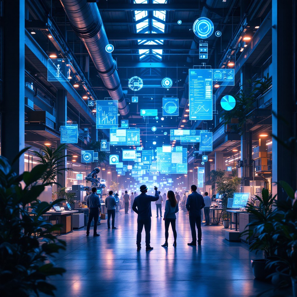 Free Future Meets Present Image - Holographic, Futuristic, Industrial ...