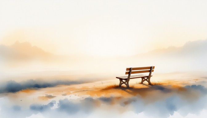 Solitude Setting Bench Free Solitary Bench Contemplation Image - Watercolor, Bench, Solitude ...