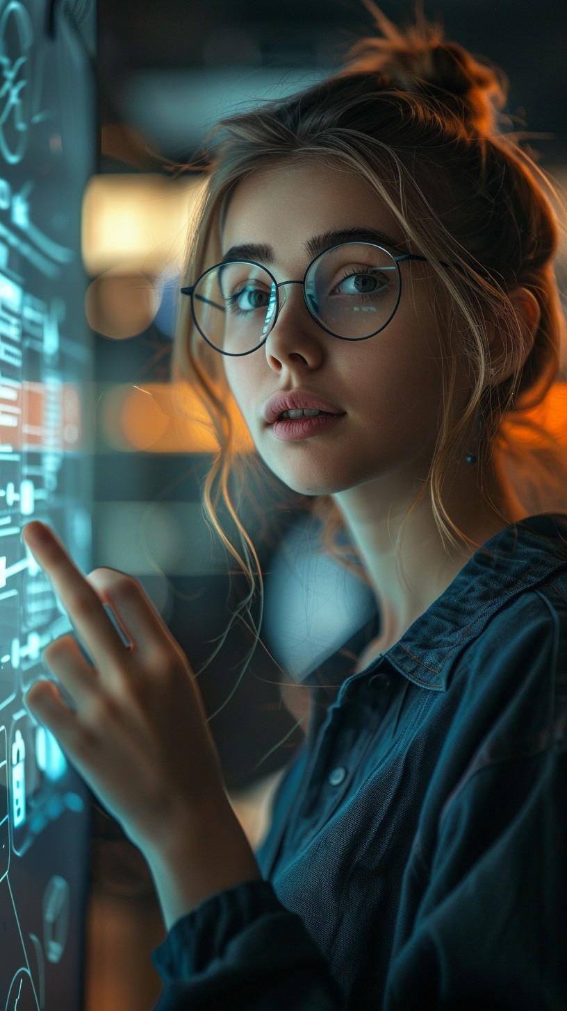 Futureistic Display Free Futuristic Interactive Display Photo - Woman, Technology ...