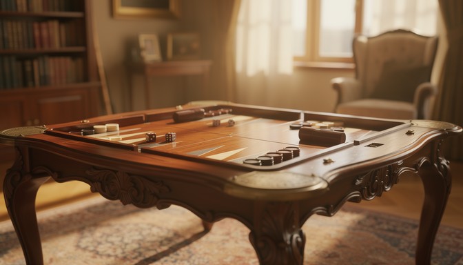 Backgammon Table Setup Free Classic Backgammon Setup Image - Backgammon, Mahogany, Antique ...