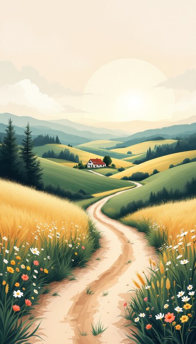 Free Winding Country Path Image - Countryside, Windmill, Path ...
