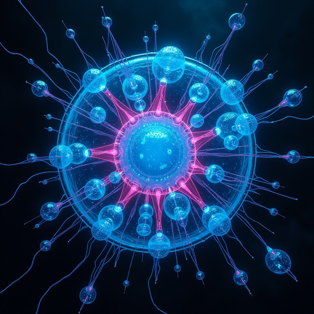 Free Bioluminescent Cyber Cell Image - Cyberpunk, Cell, Digital ...