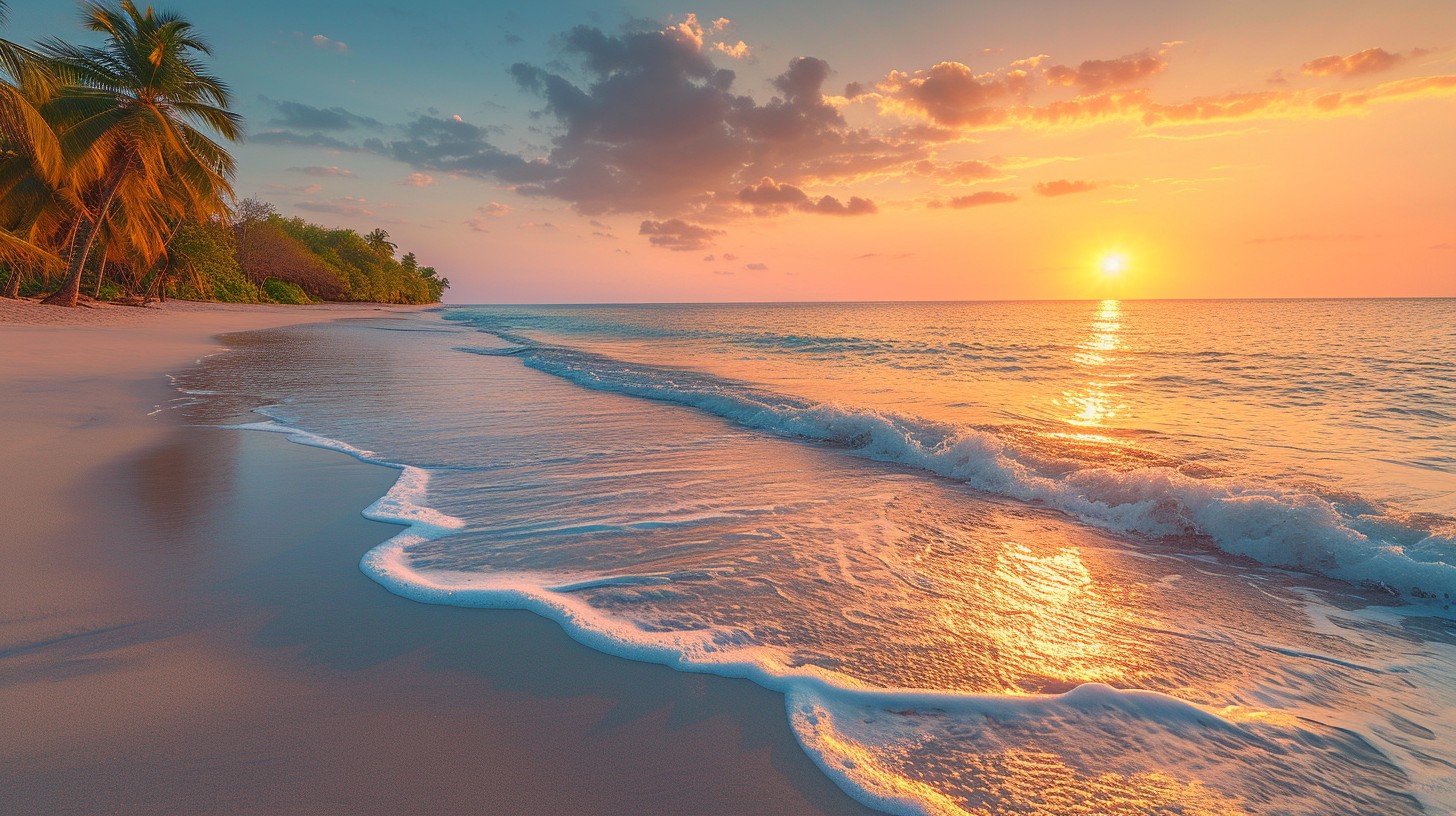Free Sunset Beach Serenity Image - Sunset, Beach, Ocean | Download at ...