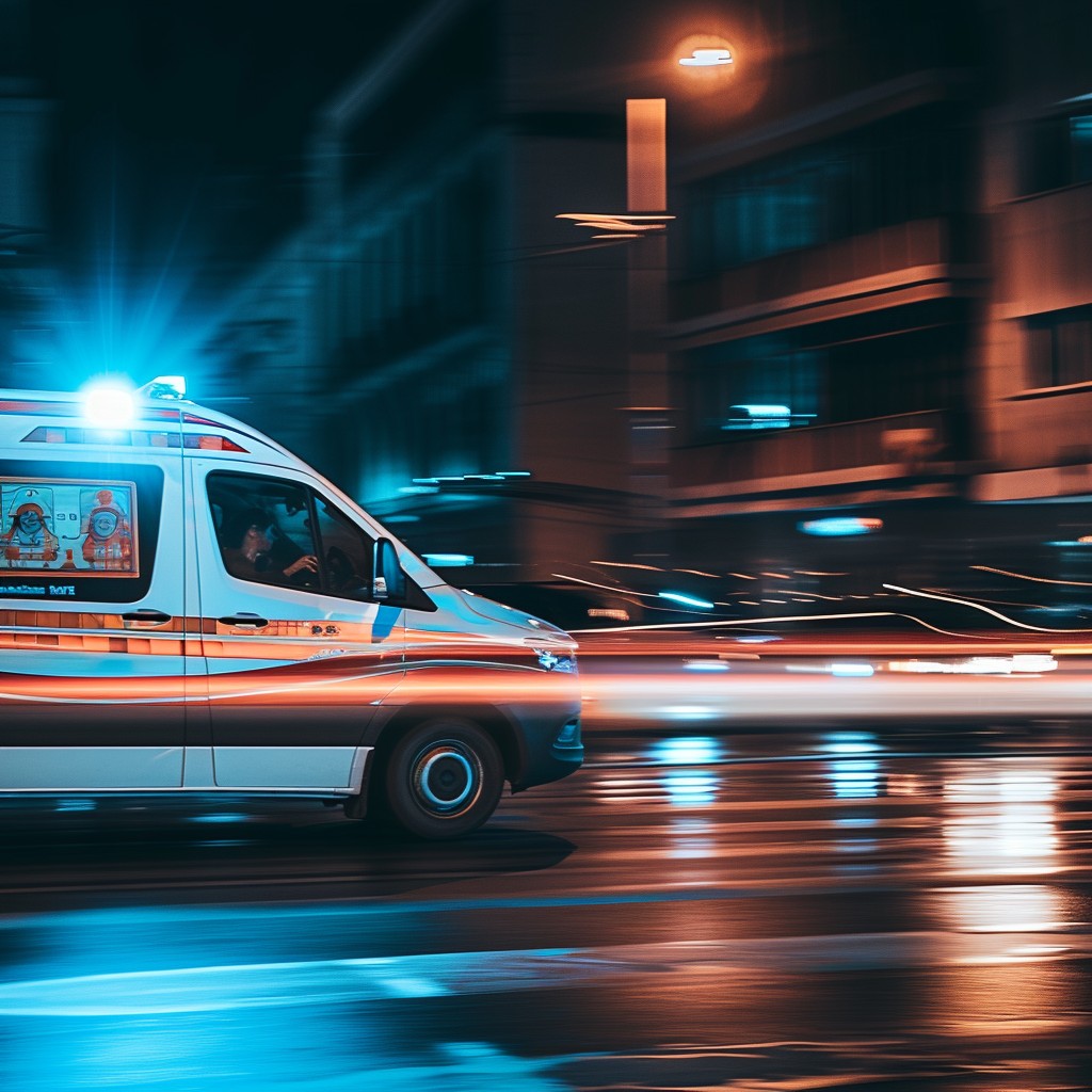 Free Blazing Emergency Response Image - Ambulance, Night, Emergency ...