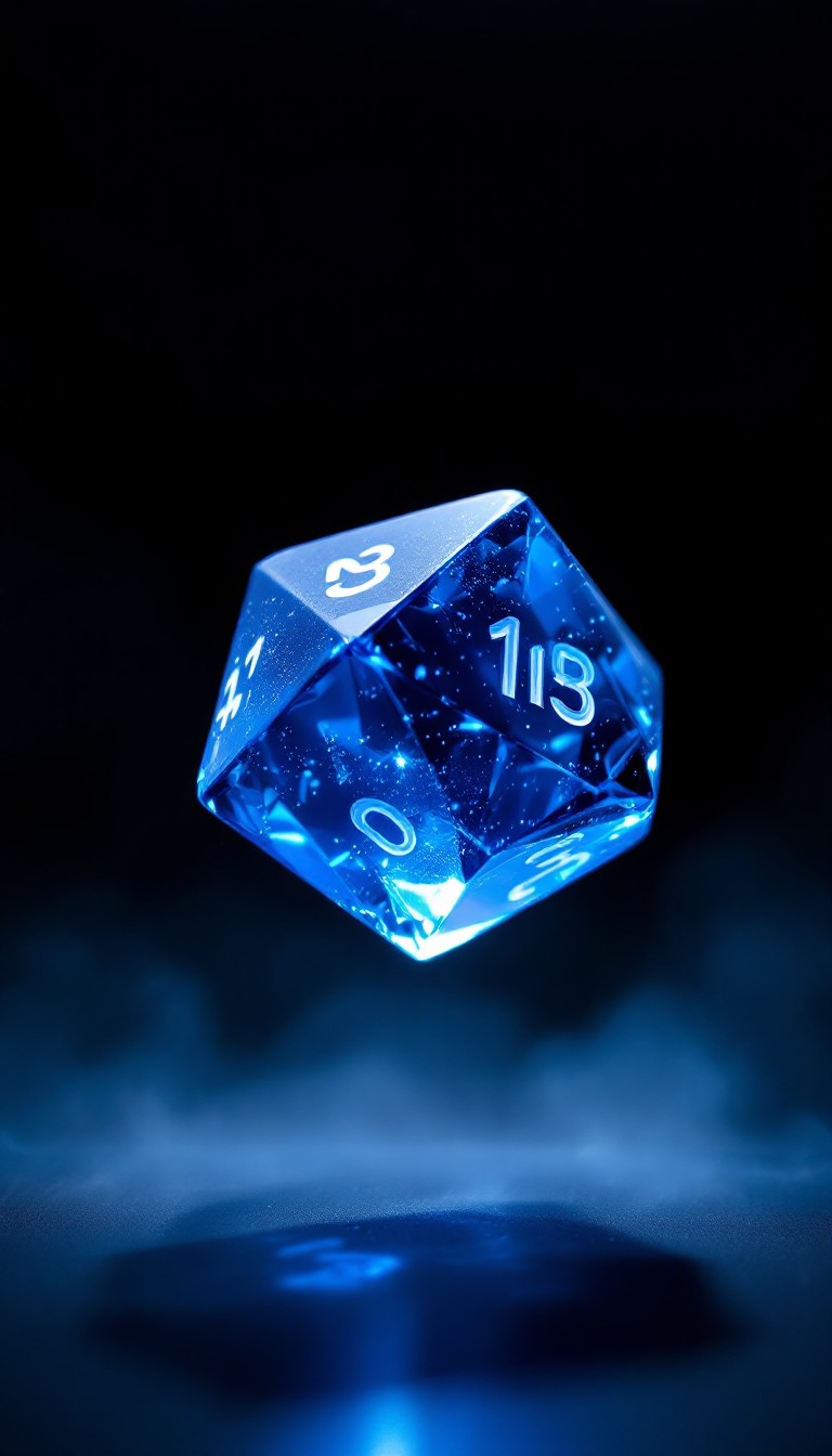 Free Mystical Gaming Die Image - Die, Blue, Crystal | Download at StockCake