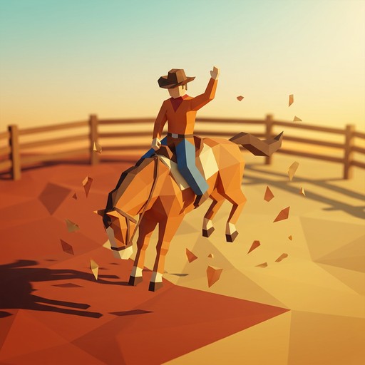 Free Low-Poly Rodeo Image - Rodeo, Cowboy, Bronco | Download at StockCake