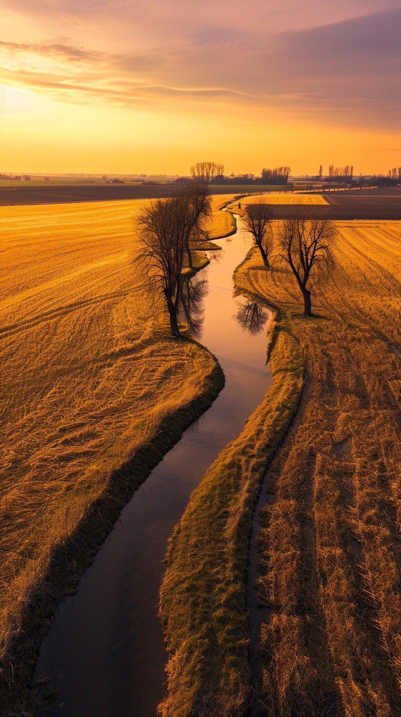 Free Sunset River View Image - Sunset, River, Trees | Download at StockCake
