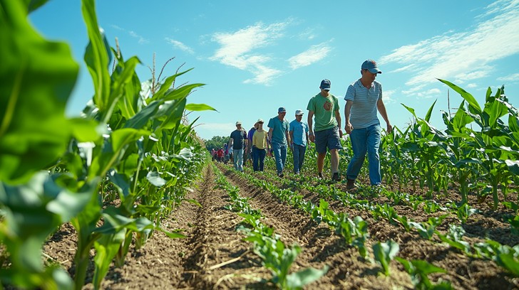 Inspecting Crops Free Farmers inspecting crops Image - Farmers, Cornfield, Agriculture ...