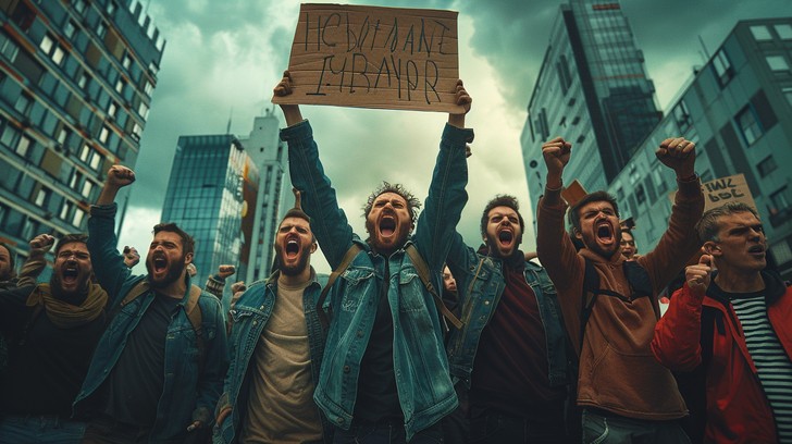 Protesters No Signs Free Protesters Holding Sign Image - Protest, Cityscape, Determination ...