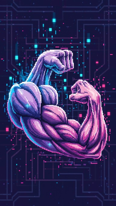 Free Digital Muscle Power Image - Pixel, Muscle, Bicep | Download at ...
