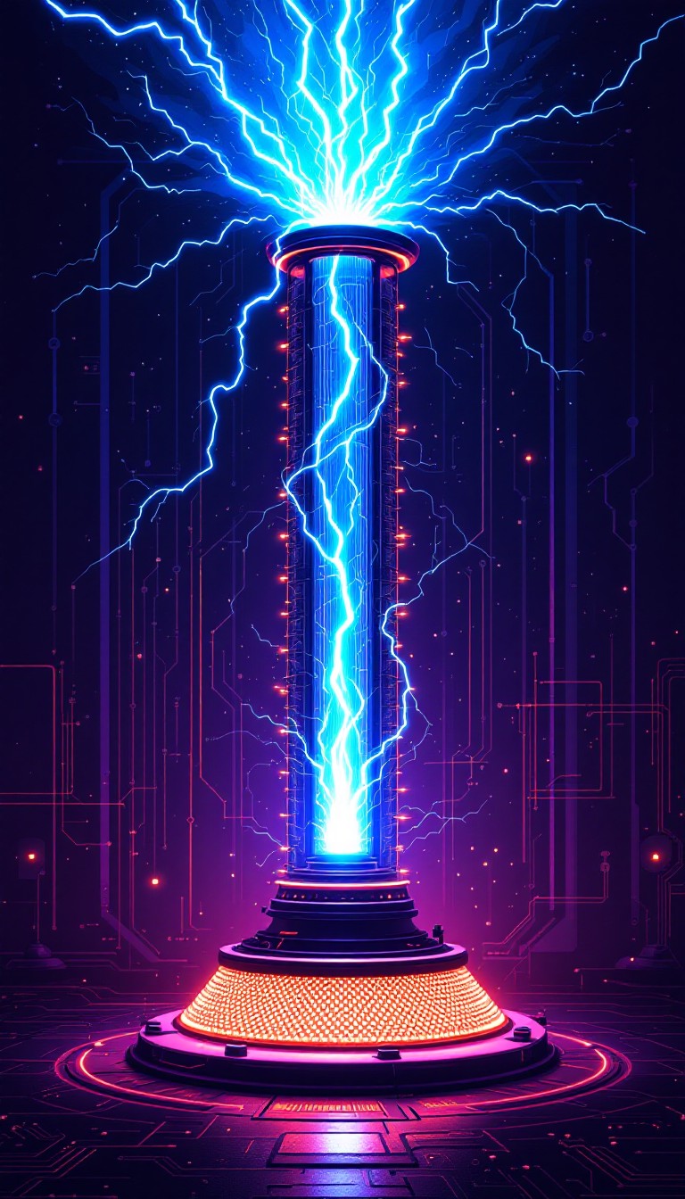 Free Electric Tower Glows Image - Tesla, Electricity, Lightning ...