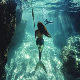 Free Mermaid Riding Shark Image - Mermaid, Shark, Underwater | Download ...