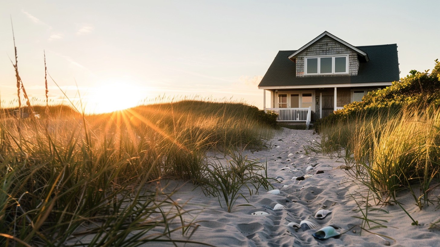 Free Sunset beach house Photo - Sunrise, Beach, House | Download at ...