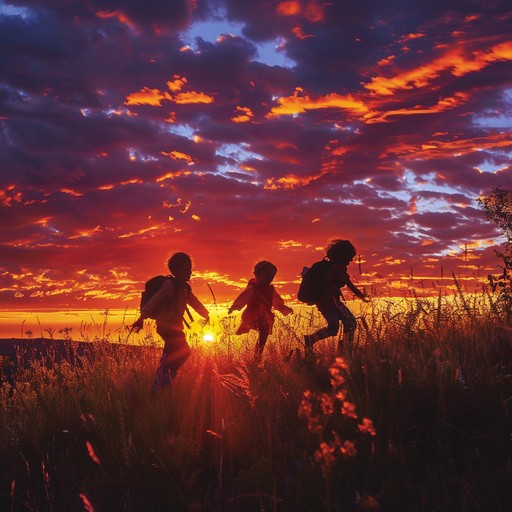 Free Sunset Silhouette Joy Image - Sunset, Children, Silhouette ...