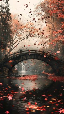 Free Autumn Bridge Scenery Image - Autumn, Bridge, Leaves | Download at ...