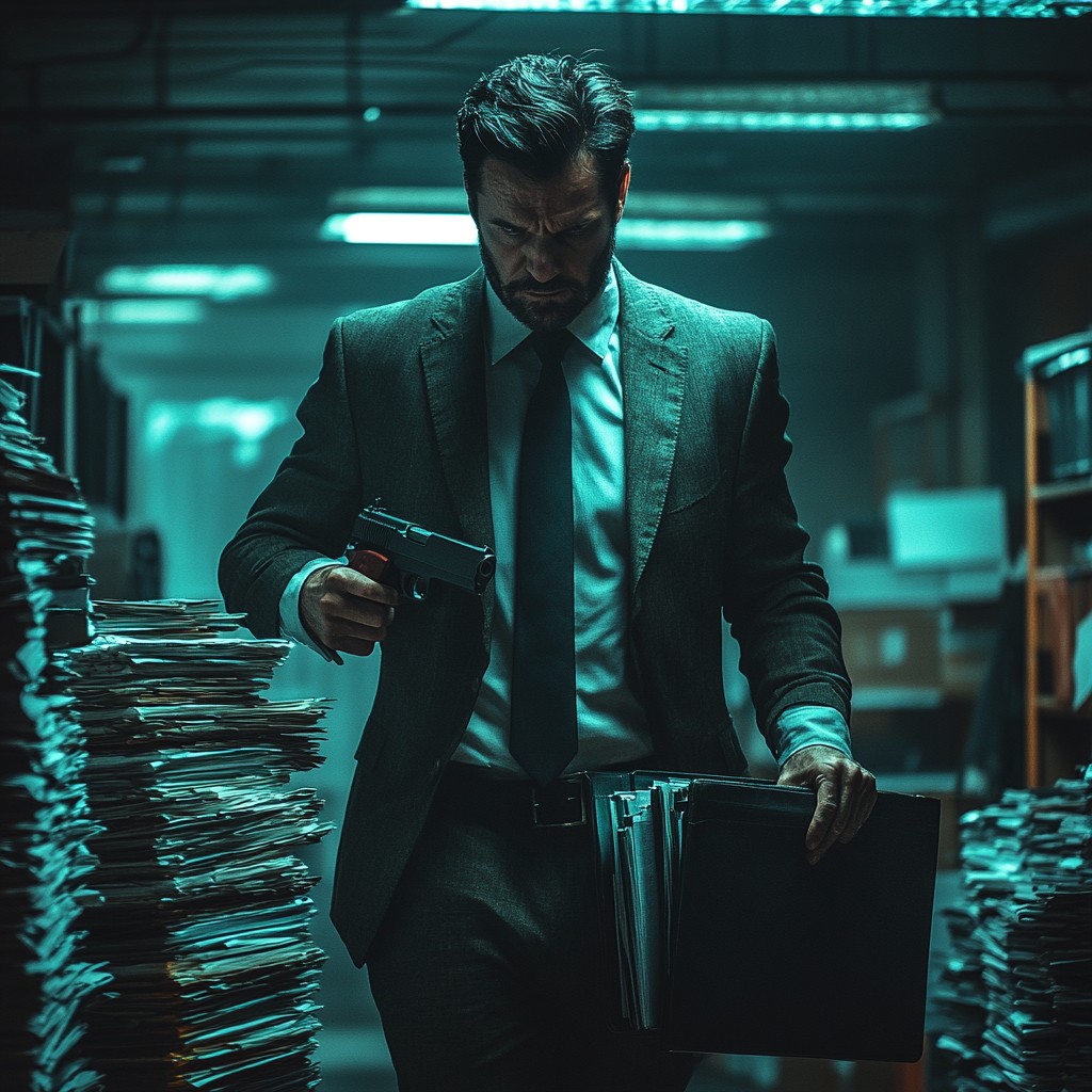 Free Man Holding Gun Image - Man, Gun, Suit | Download at StockCake