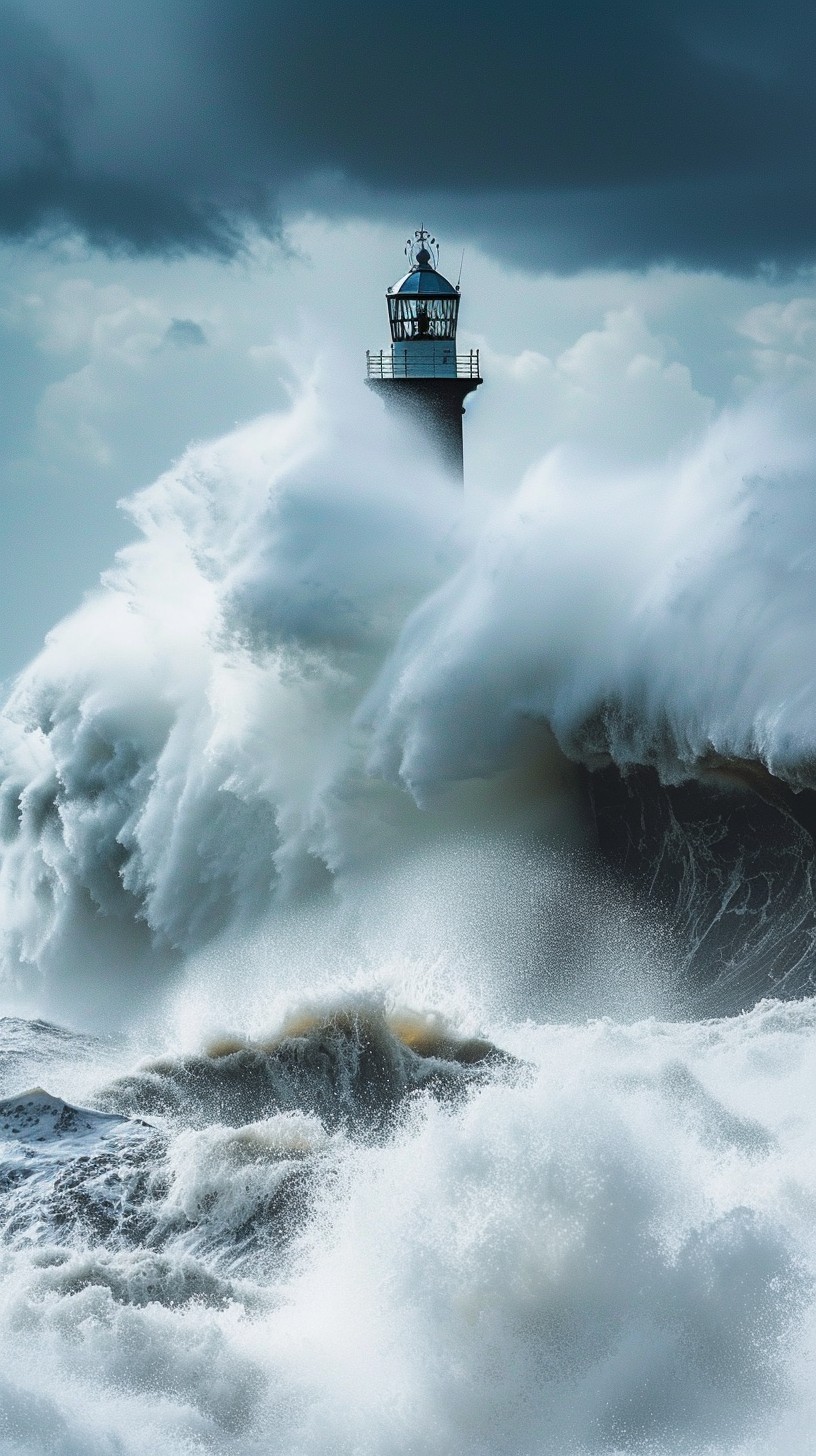 Free Lighthouse Amid Waves Image - Lighthouse, Waves, Storm | Download ...