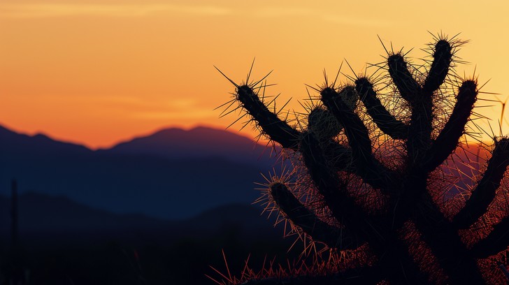 Free Desert Sunset Silhouettes Image - Desert, Sunset, Cactus ...