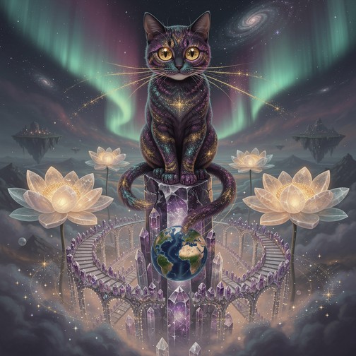 Free Celestial Cat Dreams Image - Cat, Feline, Celestial | Download at ...