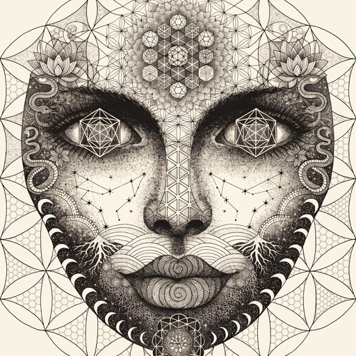 Free Mystical Tribal Portrait Image - Geometric, Tribal, Portrait ...