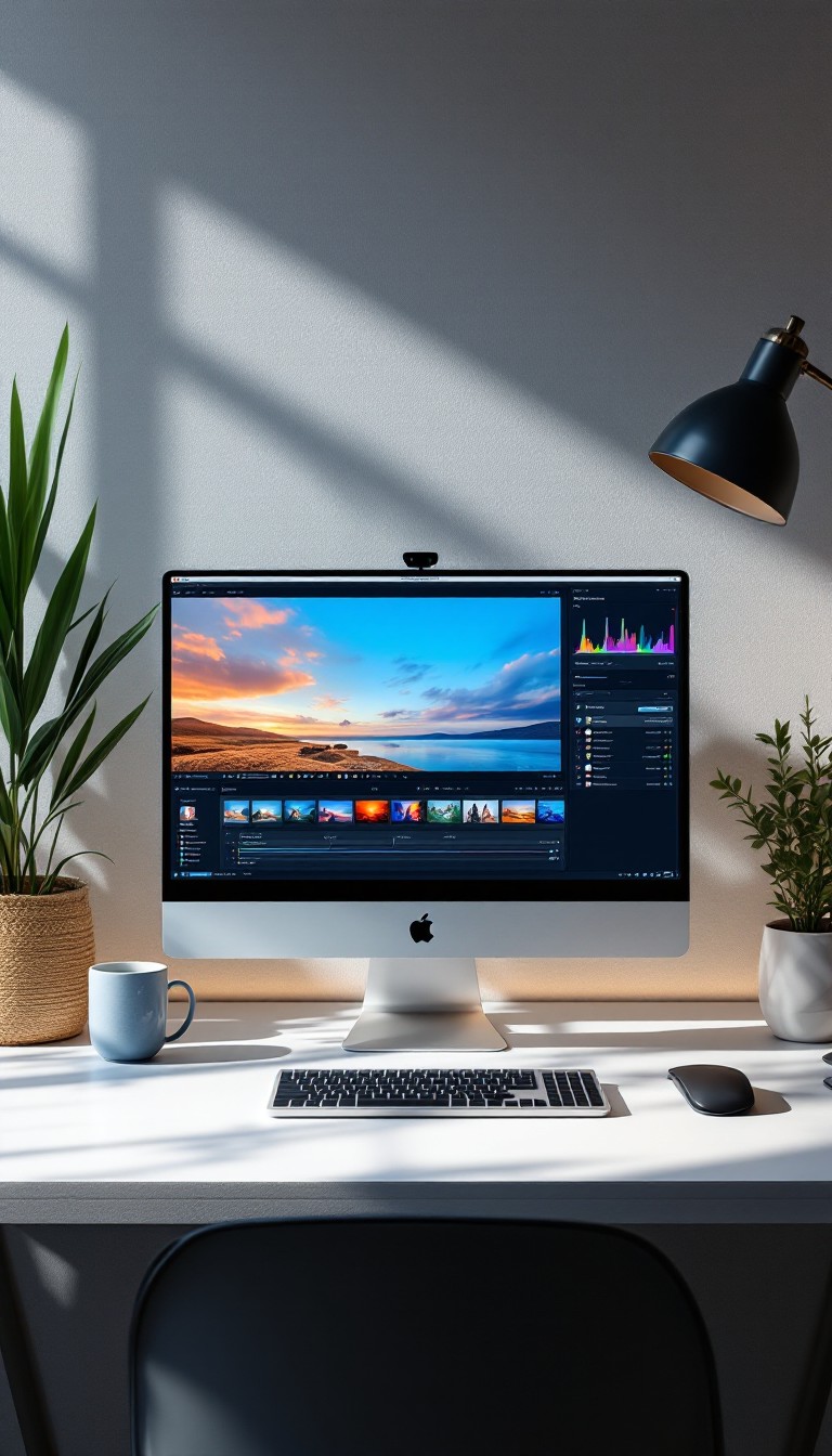 Editing Place Free Professional Editing Station Image - Workspace, Minimal, Imac ...