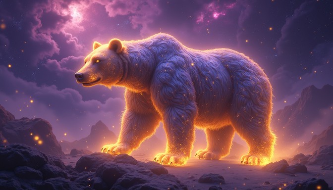 Runic Bear Form Free Ethereal Cosmic Bear Image - Bear, Cosmic, Ethereal | Download at ...