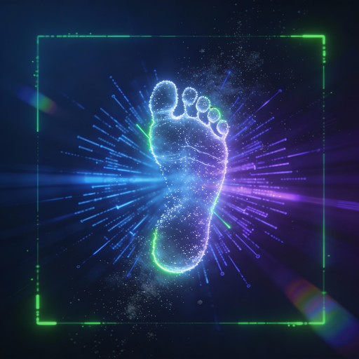 Footprint Visualization Free Spectral Digital Footprint Image - Footprint, Spectral, Glowing ...
