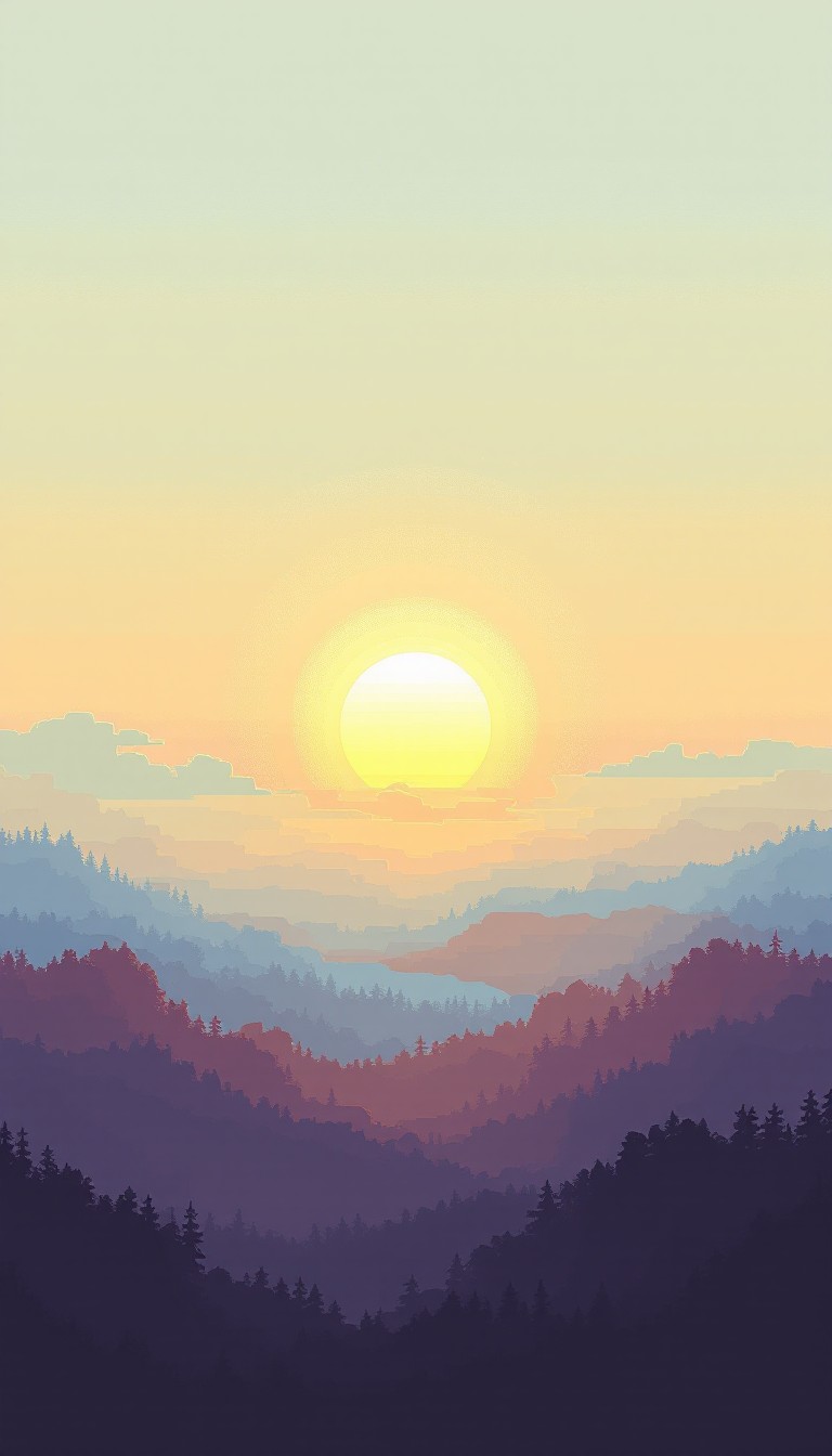 Free Dawn Pixel Glow Image - Sunrise, Pixel, Art | Download at StockCake