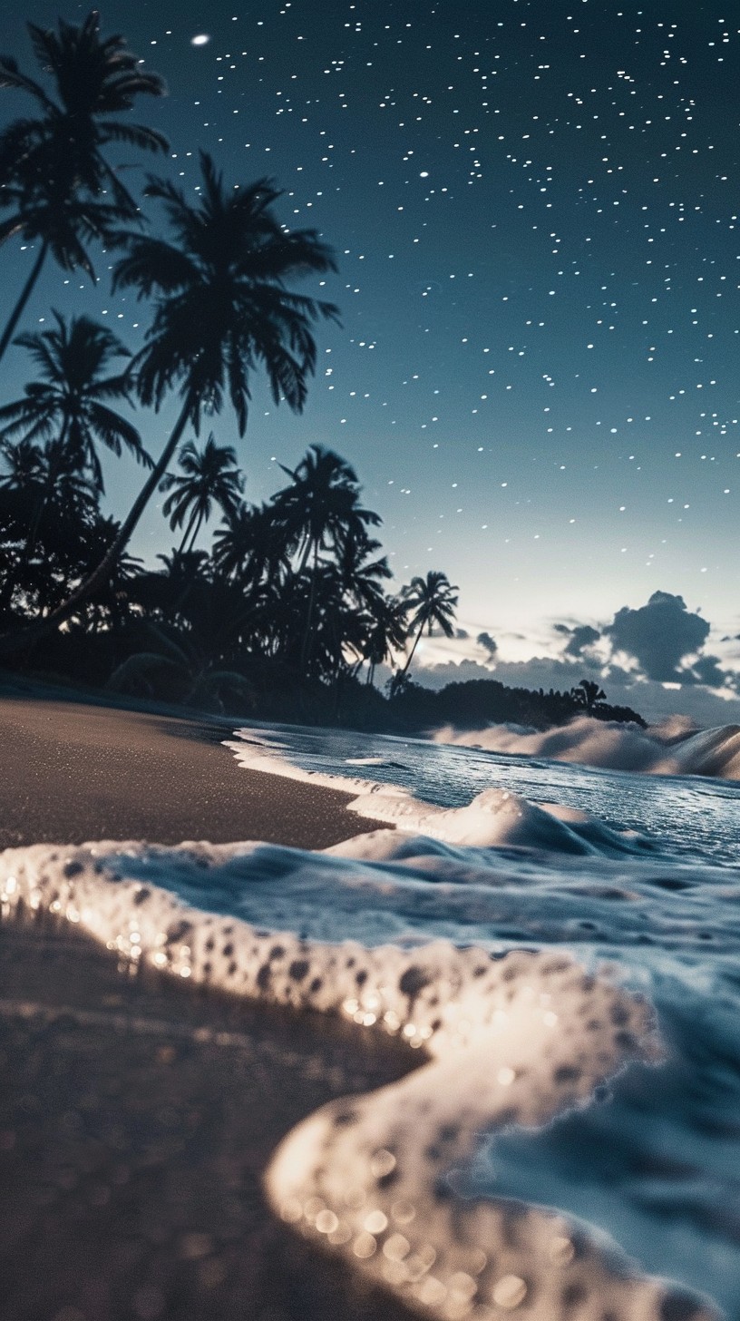 Free Starry Beach Night Image - Starry, Beach, Night | Download at ...