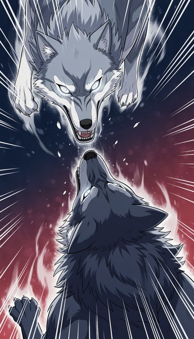 Free Epic Wolf Battle Image - Wolves, Anime, Manga | Download at StockCake