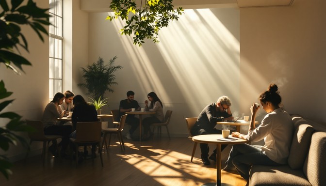 Peaceful Networking Free Sunlit Coffee Meeting Image - Café, Sunlight, Meeting | Download ...