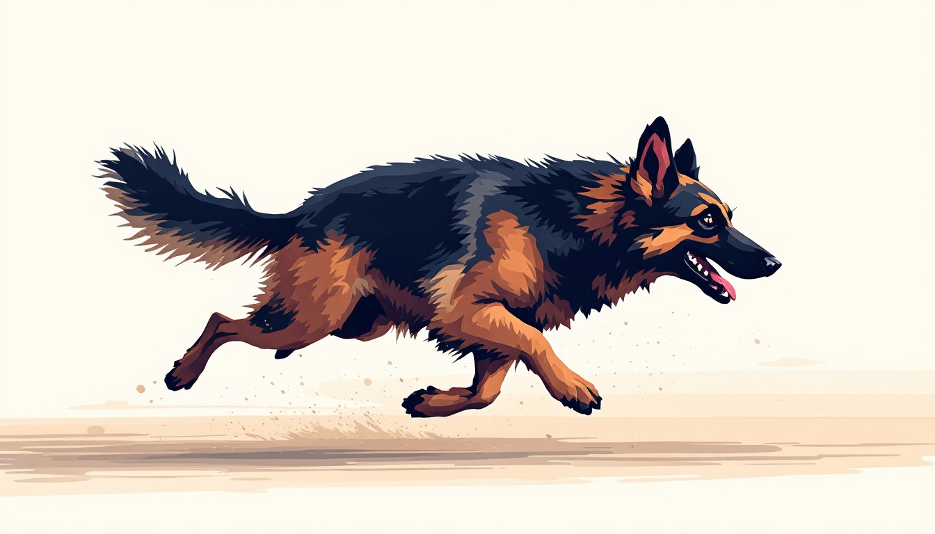 Sheppard Running Vector Free Shepherd In Motion Photo - Shepherd, Running, Canine | Download at ...
