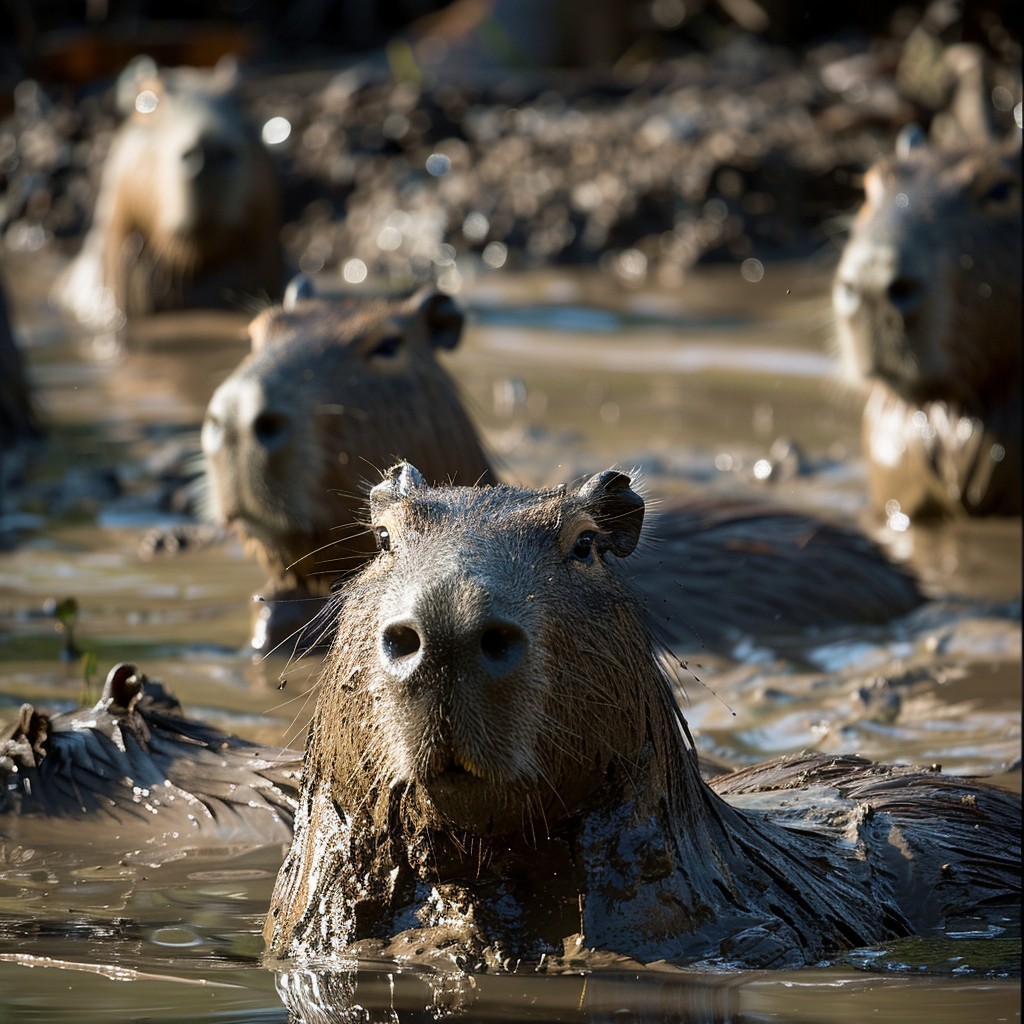 Free Capybaras in Mud Image - Capybara, Mud, Wildlife | Download at ...