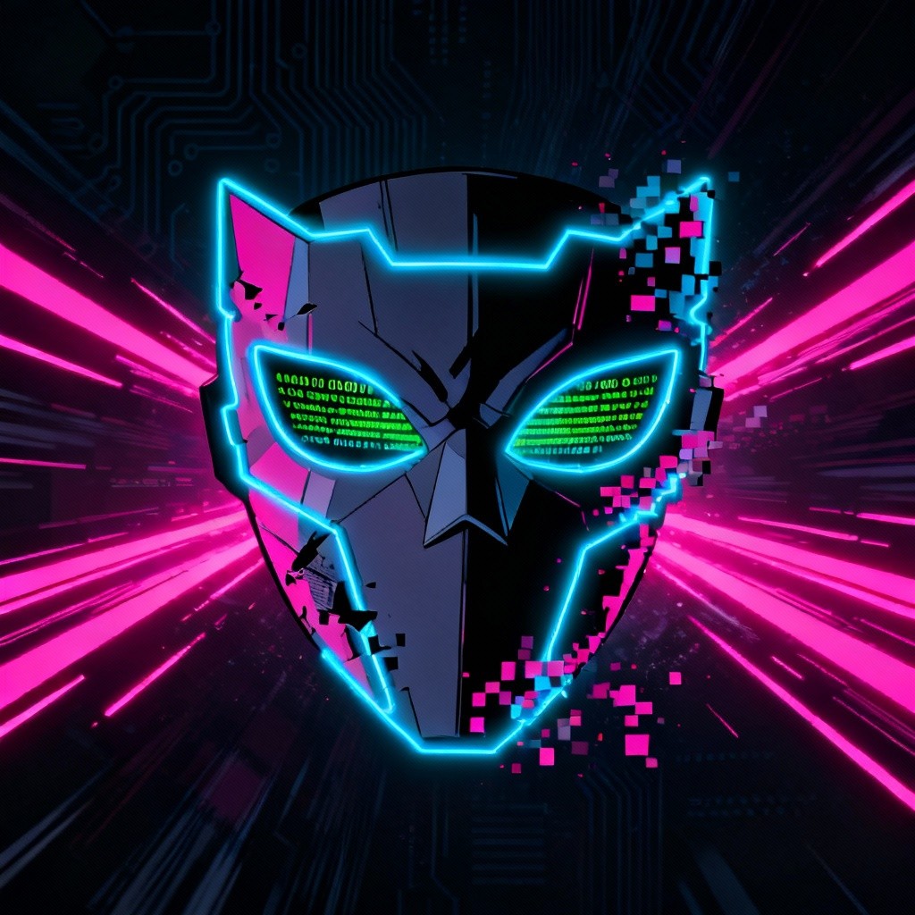 Free Neon Cyber Mask Image - Mask, Cyberpunk, Neon | Download at StockCake